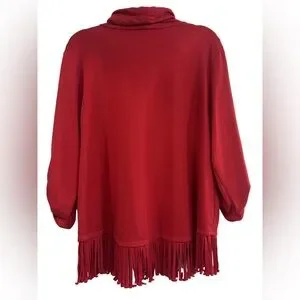 Ruby Rd. | Sweaters | Ruby Rd Womens Red Fringe Sweater | Poshmark